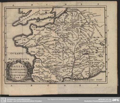 Gallia Transalpina Civili Caesaris Temporibus Tab. I.