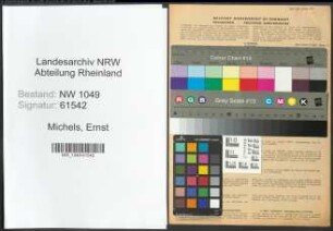 Entnazifizierung Ernst Michels , geb. 25.04.1907 (Kaufmann)
