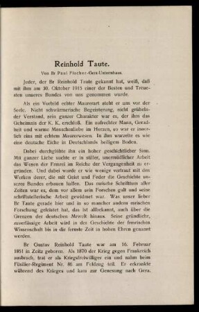 Reinhold Taute.