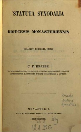 Statuta Synodalia Dioecesis Monasteriensis