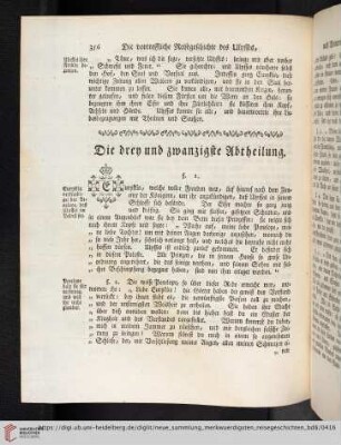 Die drey und zwanzigste Abtheilung