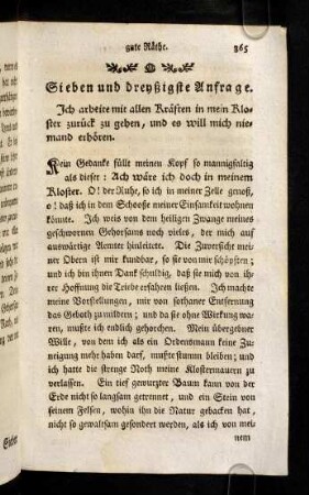 365-373, Sieben und dreyßigste Anfrage