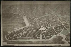 Gestaltung des Stadtzentrums, Montevideo: isometrische Zeichnung