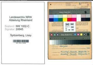 Entnazifizierung Lissy Spitzenberg, geb. 14.01.1920 (Gaertnerin)