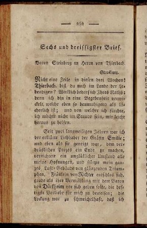 Sechs und dreissigster Brief. Baron Steinberg an Herrn von Thierbach