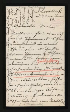 Brief an Marie von Bülow : 08.06.1898