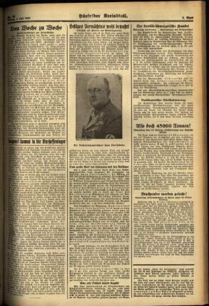 Zweite Ausgabe vom Montag, den 04. Juli 1938.