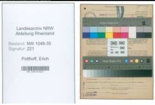 Entnazifizierung Erich Potthoff , geb. 10.01.1914 (Ansager)
