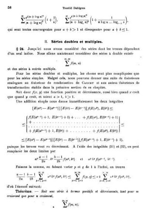 II. Séries doubles et multiples.