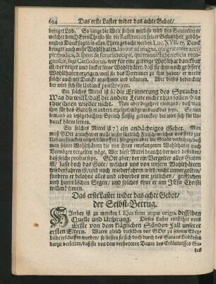 Das erste Laster wider das achte Gebot/ ... - Das sechste Laster wider das achte Gebot/ ...