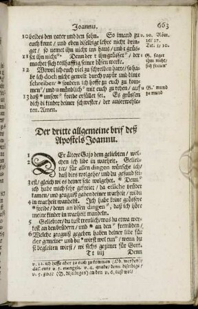 Der dritte allgemeine brif deß Apostels Joannu.