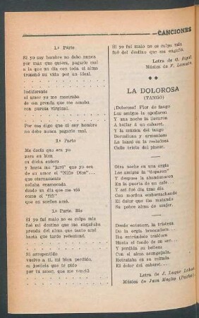 La dolorosa : (Tango)