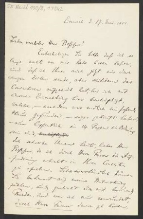 Brief an Unbekannt : 17.05.1886