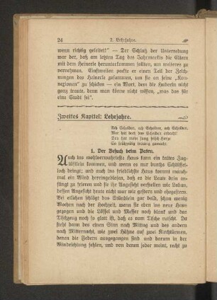 Zweites Kapitel: Lehrjahre.