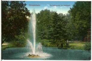 Großenhain. Springbrunnen im Stadtpark