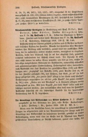 388 [Rezension] Alttestamentliche Predigten, 2. und 3. Heft