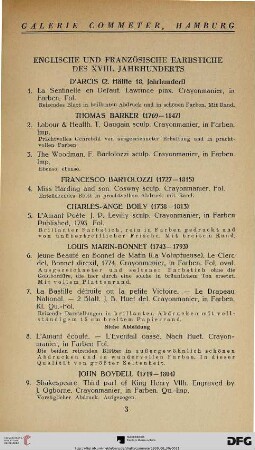 Englische und französische Farbstiche des XVIII. Jahrhunderts (Nr. 1-56)