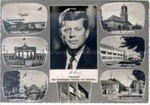 Postkarte zum Berlinbesuch John F. Kennedys