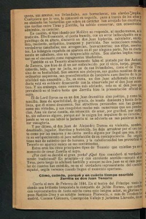 Cómo, cuándo, porqué y en cuánto tiempo escribió Zorrilla su don Juan Tenorio