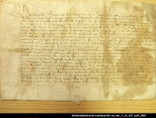 Graf Edzard I. belehnt Hero von Dornum = OUB II, Nr. 1632, S. 611 Anhängendes Siegel verloren