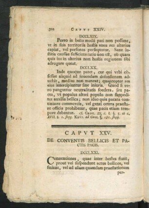 Caput XXV. De Conventis Bellicis Et Pactis Pacis