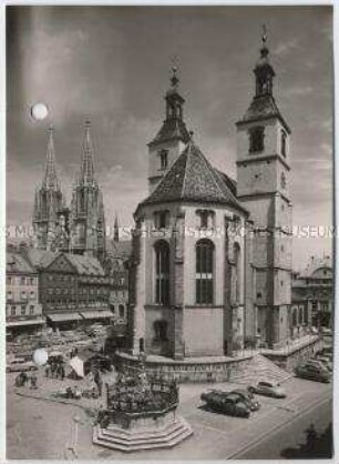 Regensburg, Neupfarrkirche und Dom St. Peter