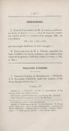 Publications étrangéres.