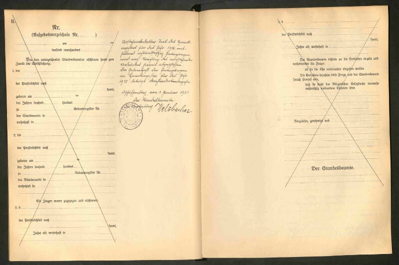 Standesamtsbuch der Stadt Aschaffenburg: Eheschließungen 252/1930 - 130/1931