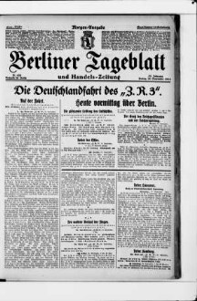 Berliner Tageblatt und Handels-Zeitung, Morgen-Ausgabe