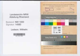 Entnazifizierung Wilhelm Ledwon, geb. 08.05.1914 (Verw.Sekretaer)