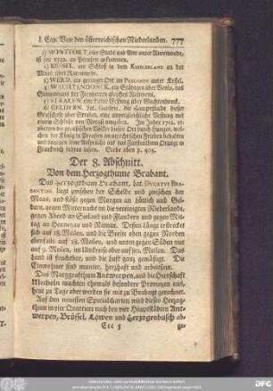 Der 8. Abschnitt. Von dem Herzogthume Brabant.