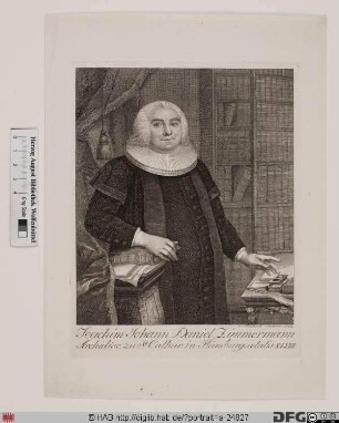 Bildnis Joachim Johann Daniel Zimmermann