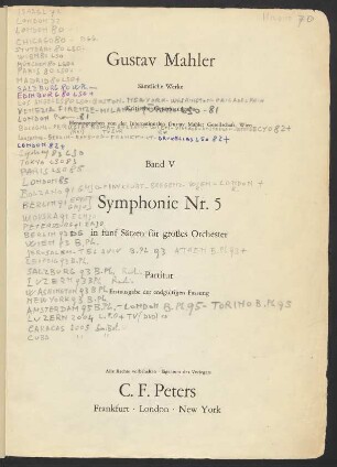Bd. 5: Symphonie Nr. 5 : in fünf Sätzen für großes Orchester