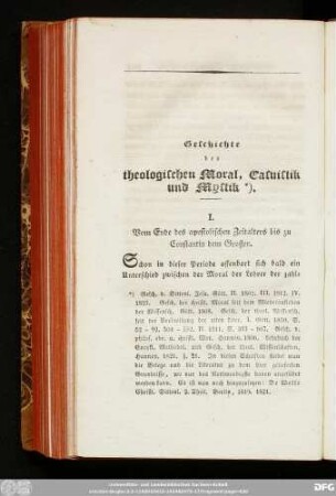 Geschichte der theologischen Moral, Casuistik und Mystik.