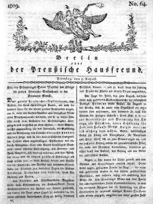 No. 64., 8. August 1809