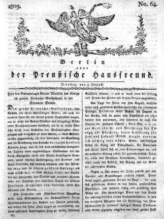 No. 64., 8. August 1809