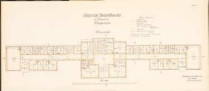 Psychiatrische Klinik der Albertus-Universität Königsberg: Grundriss OG 1:100