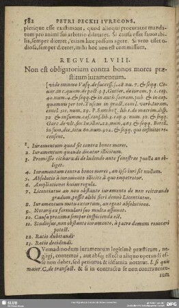 Regula LVIII. Non est obligatorium contra bonos mores praestitum juramentum