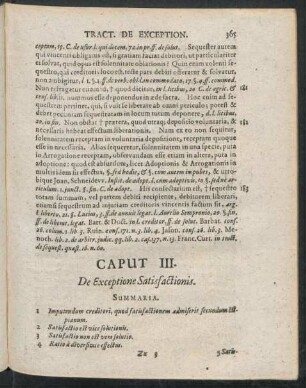 Caput III. De Exceptione Satisfactionis