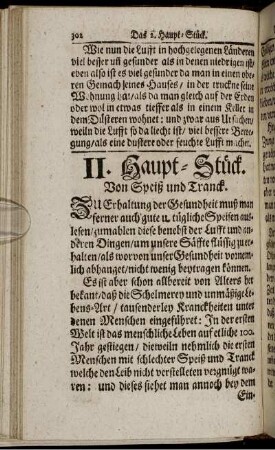 II. Haupt-Stück. Von Speiß und Tranck