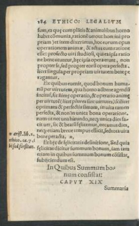 In Quibus Summum bonum consistat: Caput XIX