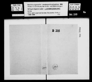 Amt Wachbach: Zinsbuch von Dörtel, Hachtel u.a.