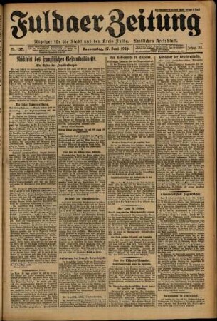 Ausgabe vom Donnerstag, den 17. Juni 1926.