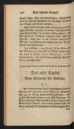 Das eilfte Capitel. Vom Gebrauch der Tabellen