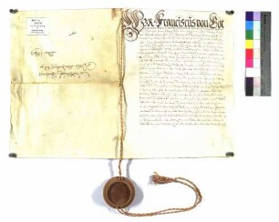 Bischof Franziskus an alle Grafen Hohenlohe verleiht Buchenbach.