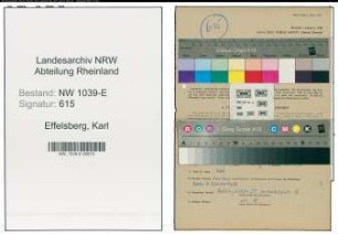 Entnazifizierung Karl Effelsberg , geb. 27.11.1908 (Polizeibeamter)