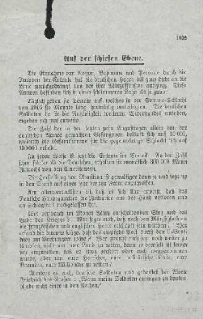 Auf der schiefen Ebene.