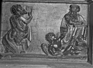 Kleiner Altar in der Taufkapelle: Evangelisten Markus und Matthäus