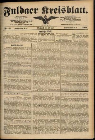 Ausgabe vom Mittwoch, den 27. Juli 1904.