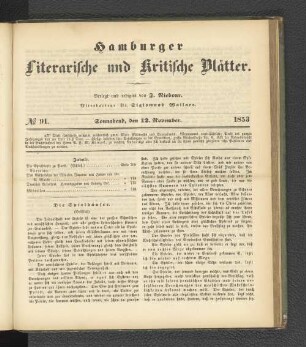 No. 91. 12. November 1853